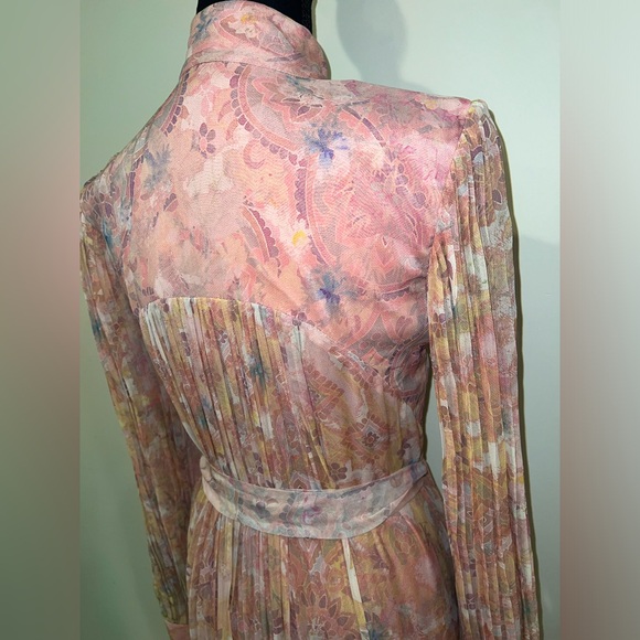 Falguni Shane Peacock Floral Pink Gown/Maxi Dress - Picture 4 of 5